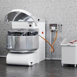 Impastatrice a spirale per panifici - 205 litri / 130 kg - 2 velocità - con vasca fissa - 2 motori