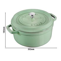 STAUB | LA COCOTTE - طنجرة كوكوت - بقطر 280 مم - حديد زهر - أخضراء المريمية