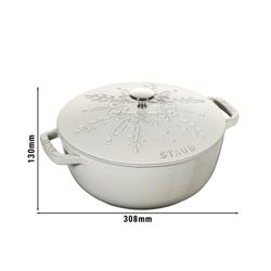 STAUB | LA COCOTTE - La Marmite - Ø 240mm - Öntöttvas - Fehér szarvasgomba - Fehér szarvasgomba