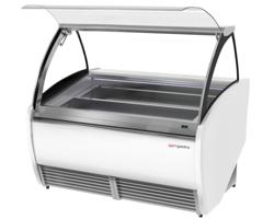 Вітрина для морозива  - Leo -  1640 мм  - з LED освітленням - для 16 х 5 л ємностей 