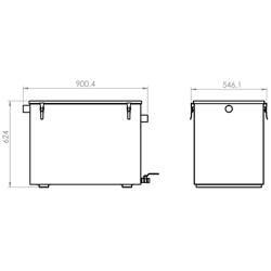 Separatore di grasso - 132L - in acciaio inox
