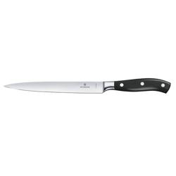 VICTORINOX | Grand Maître Filleting Knife 200 mm – Straight Edge - Black Handle - Stainless Steel Blade