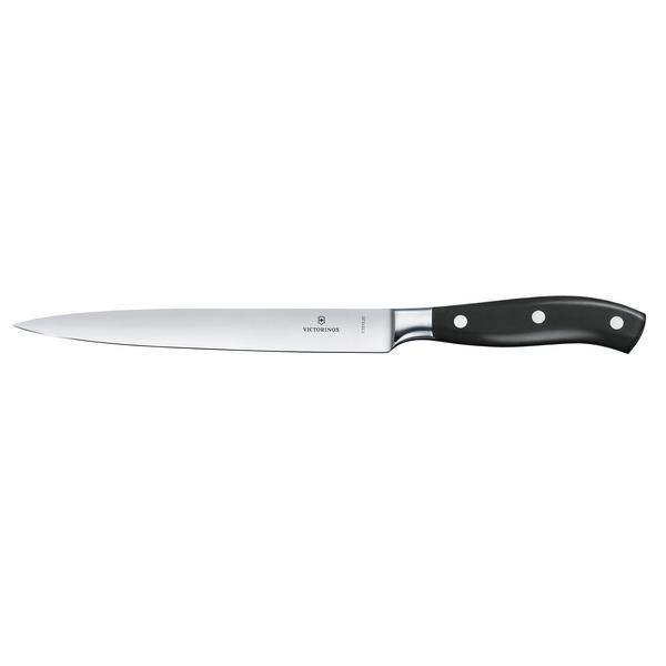 VICTORINOX | Grand Maître Filleting Knife 200 mm – Straight Edge - Black Handle - Stainless Steel Blade