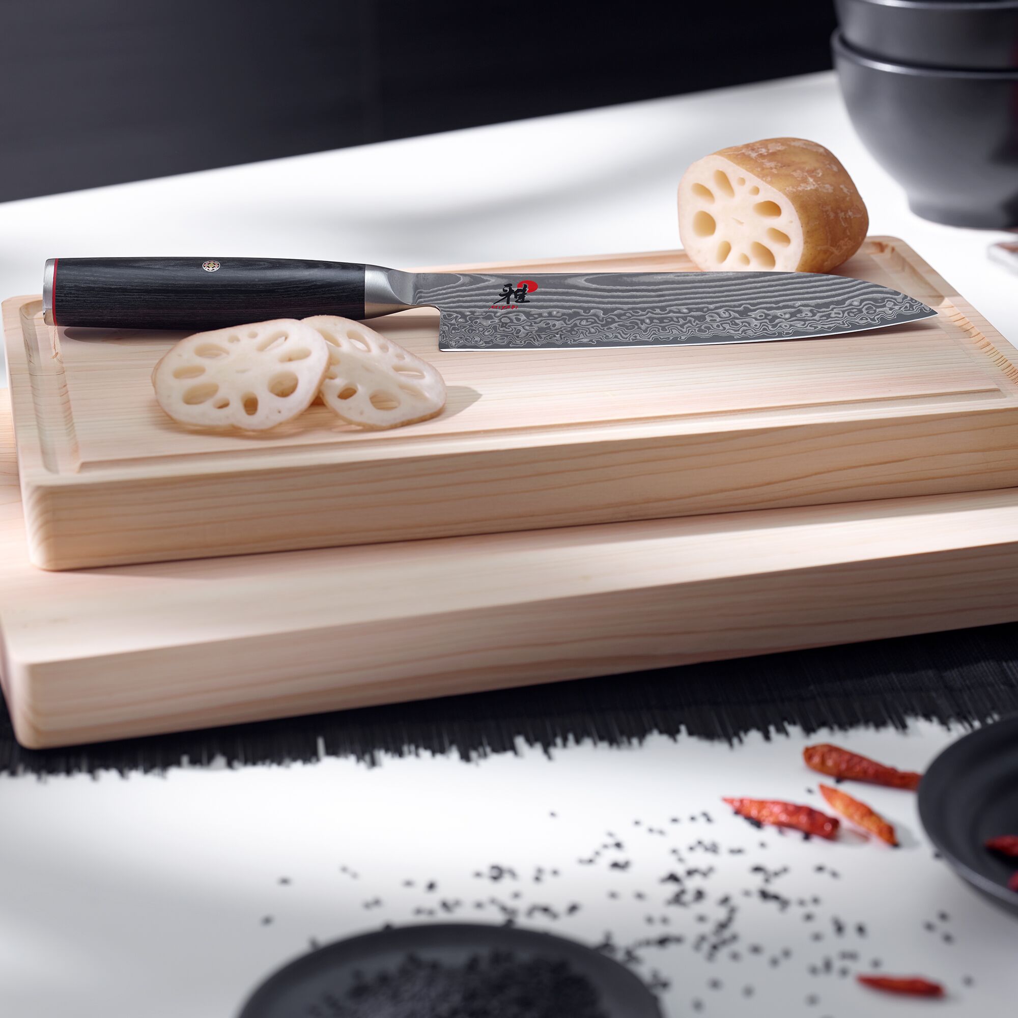 MIYABI | 5000 FC-D - Couteau Santoku - Lame: 180 mm