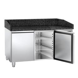 Table réfrigérée à pizza PREMIUM - 1500 x 800 mm - avec 2 portes