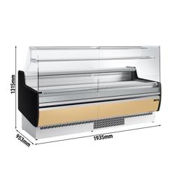 Comptoir vitrine réfrigérée - 1935x953mm - +0/+6°C - 213L - 1 étagère - Façade beige