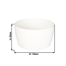 (12 τεμ.) Μπολ πορσελάνης - Lux - 150 ml - Ø 15 cm - στοιβαζόμενο - ελεφαντόδοντο