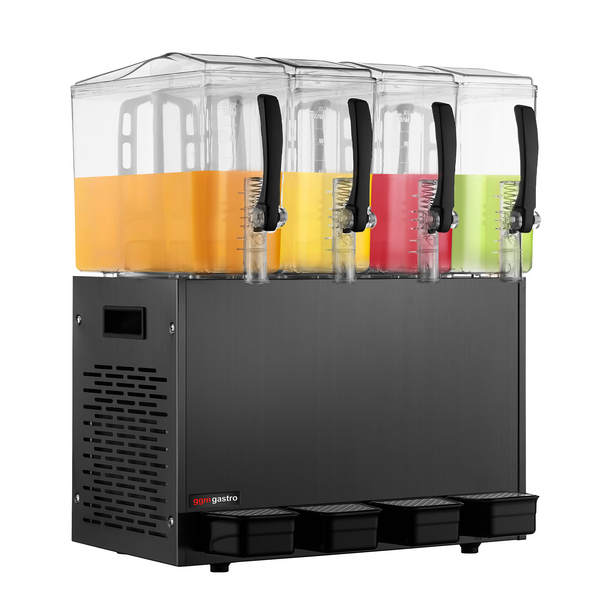 Distribuidor de sumos - 4x 10 litros - preto