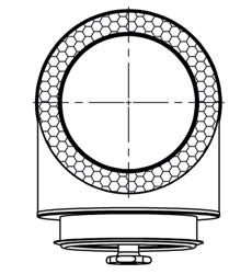 Gładka rurka czyszcząca okrągła - ze stali nierdzewnej - Ø 450 mm