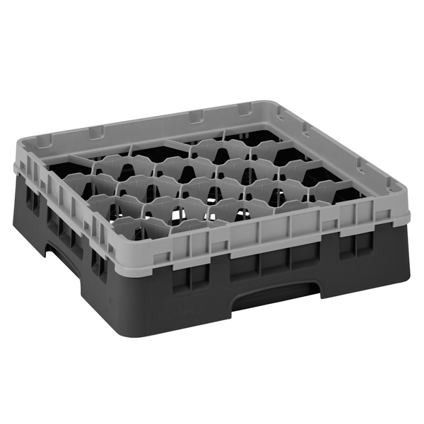 CAMBRO | CAMRACK® - Glazenwasmand 1/1 - 20 vakken - met 1 verlengstuk - 500x500mm - Zwart