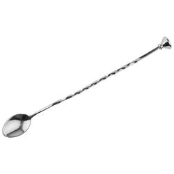 (6 pcs) Professional Bar Spoon - Stainless Steel - with Twisted Stem - Length 270mm