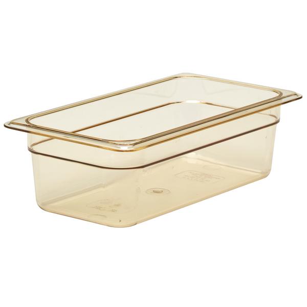 (6 stuks) CAMBRO | H-PAN™ - Hittebestendige Gastronormbak 1/3 - Amber - Hoogte: 100mm