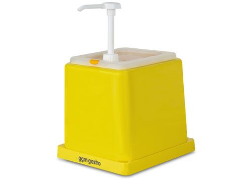 Distributeur de Moutarde / Sauce - 2L - Polypropylène - Jaune