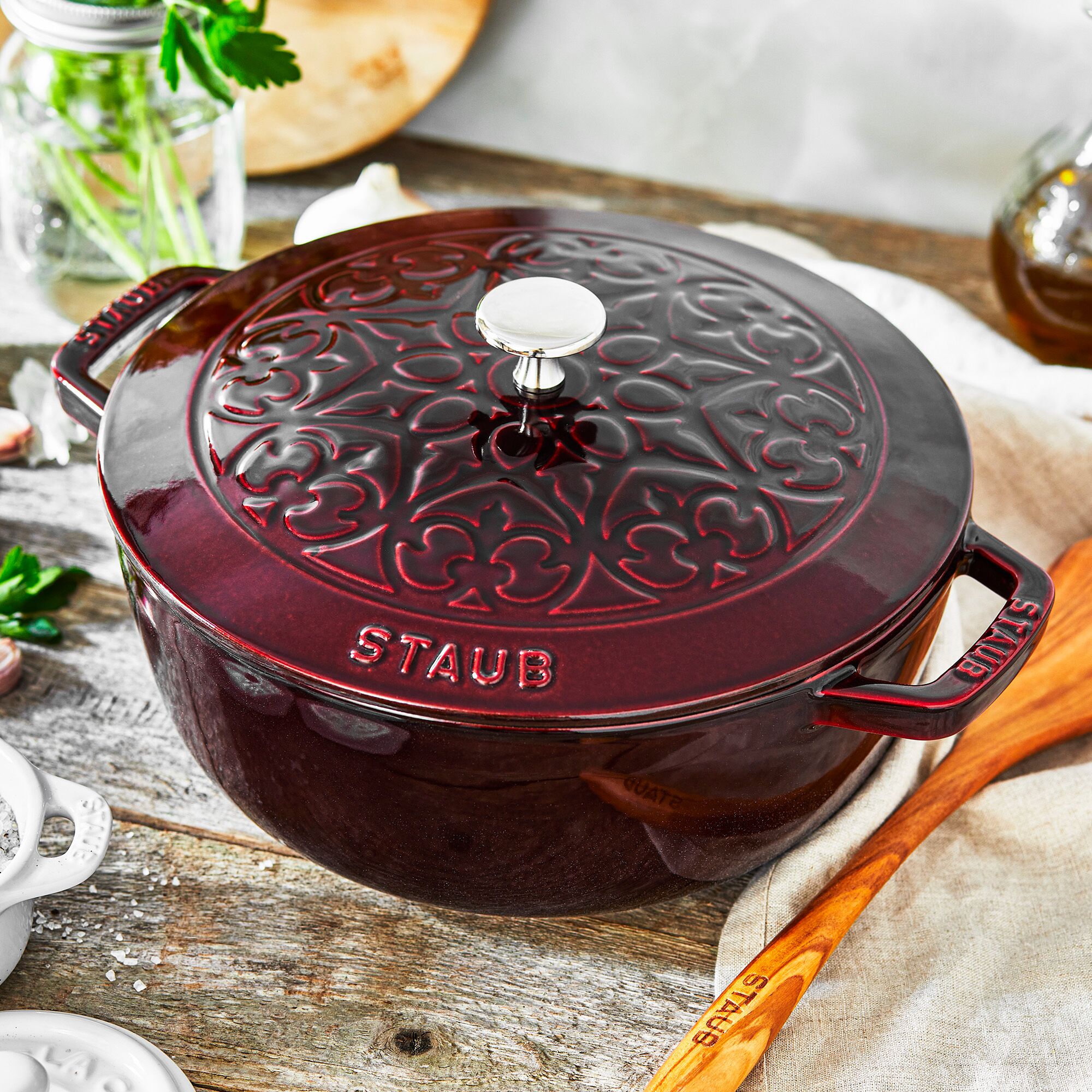 STAUB | LA COCOTTE - La Marmite Lilie - Ø 240mm - Fonte - Grenadine-Rouge