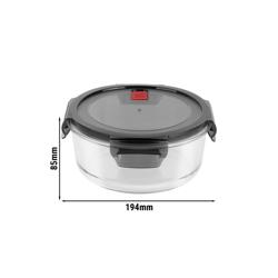 ZWILLING | Gusto Round Borosilicate Glass Food Container – 1.3 L - Airtight, Leakproof - Lid not microwave/oven-safe