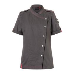 KARLOWSKY | Veste de cuisine à manches courtes pour femmes - Style denim ROCK CHEF®-Stage2 - Taille : 50