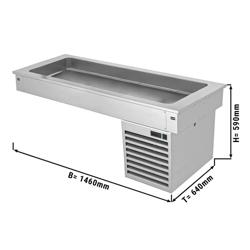 Beépíthető hűtött medence - 1460 mm - +2 és +8 °C között - 4x GN 1/1 - 390 W