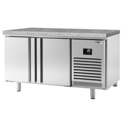 Bakkerij koelwerkbank Premium PLUS - 1618x800mm - met deuren aan beide zijden & granieten werkblad