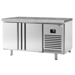 Bakkerskoelwerkbank PREMIUM PLUS - 1618x800mm - 4 deuren - GN 600x400 - granieten werkblad - 400 liter