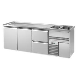 Bira tezgahı PREMIUM PLUS - 2500x700mm - 2 Kapı & 2 Çekmece