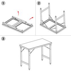 Commercial Stainless Steel Centre Table - 1800x600mm - Foldable