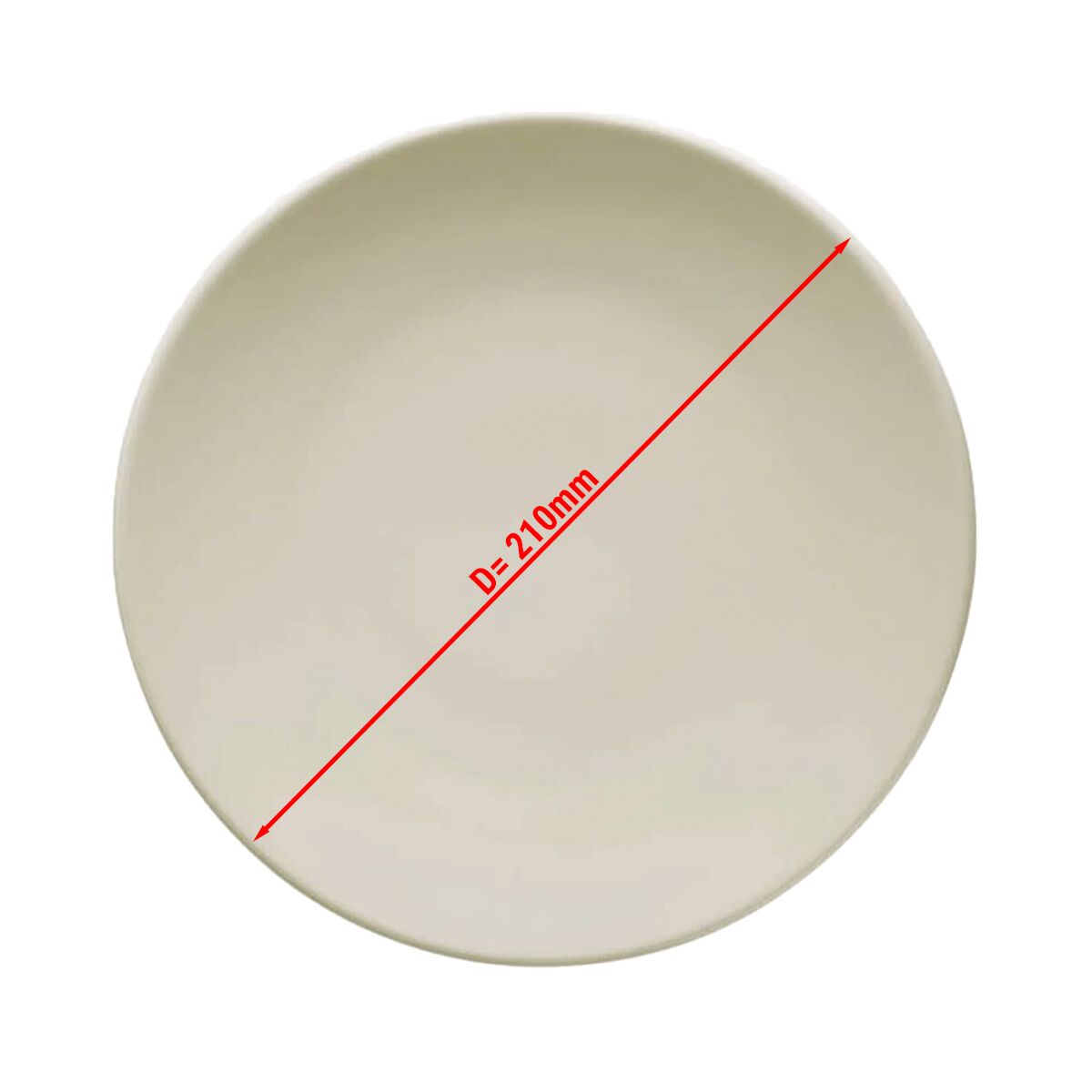 (12 pièces) TEOS - Assiette - plate - Ø 210 mm - Crème  