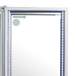 GASTRO-COOL | Frigider minibar - 430mm - 62 litri - cu 1 ușă din sticlă și iluminare LED - argintiu
