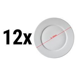 (12 piezas) PERA blanco - plato plano - plato pizza - Ø 30 cm