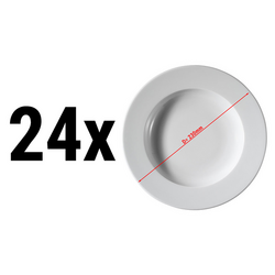 (24 kpl) PERA valkoinen - Lautanen - syvä - Ø 230 mm - Valkoinen
