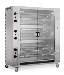 Gas rotationskyllingegrill PREMIUM med 12 spyd til 72 kyllinger - 1395 x 660 x 1876 mm