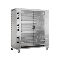 Kycklinggrill roterande - Gas - 55,8kW - med 12 spett för 72 kycklingar