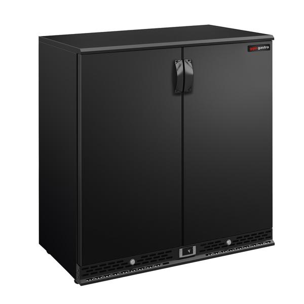 Barski hladnjak - 900 mm - 220 l - s 2 puna vrata - crna