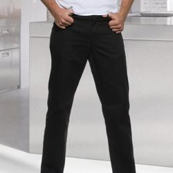 KARLOWSKY | Men's Chef Work Trousers Manolo 5-Pocket Stretch – Black - Size 42