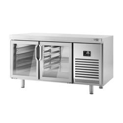 Soğutmalı pastane tezgahı PREMIUM PLUS - 1618x800mm - 4 kapılı - cam kapılı; çift cam - LED aydınlatma; fanlı soğutma; dijital termostat