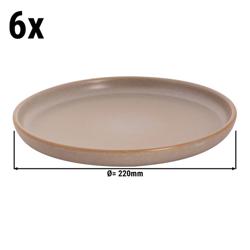 (6 τεμ.) SANDY LOAM - Πιάτο - επίπεδο - Stoneware - Ø 220 mm - Γκρι