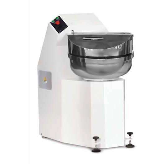 Ipari spirálkaros dagasztógép - 52 l / 35 kg - 2 sebességes - 400 V