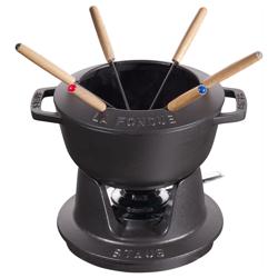 STAUB | SPECIALITIES - Fondue set - Ø 180mm - Gietijzer - Zwart