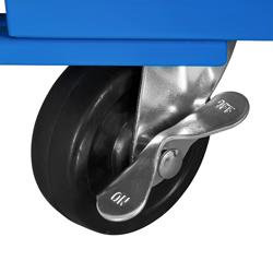 GASTRO-COOL | Armadio frigorifero in acciaio inox - 50L - fino a +10°C - con 1 porta - termostato; ruote con freno - Blu