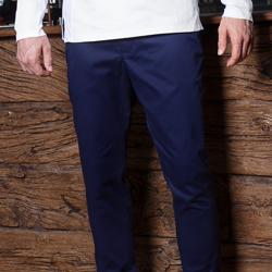 (6 stuks) KARLOWSKY | Heren Modern Stretch Chino Broek - Marineblauw - maat: 46