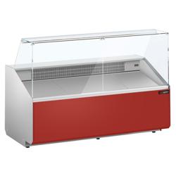 Balcão frigorífico - 1881x979mm - 387L - 3 portas - 2 a 6°C - Painel frontal vermelho