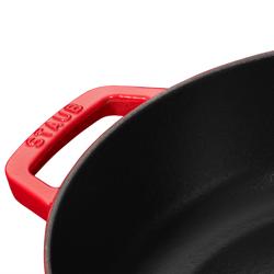 STAUB | BRAISERS – brytfanna z pokrywką z systemem skraplania pary – 280 mm – żeliwo – kolor wiśniowy