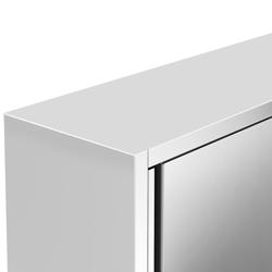 Väggskåp i rostfritt stål PREMIUM - 1200x400 mm - med skjutdörr - 800 mm hög