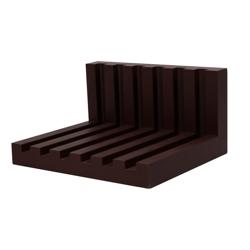 Suport pentru tocătoare - 300x260x160 mm - polietilenă - maro - pentru 6 tocătoare, grosime 20 mm - pentru depozitare practică și economisire de spațiu