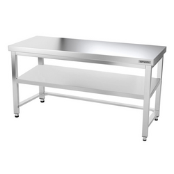 Table de travail en inox PREMIUM - 1600x700mm - avec fond de base & entretoise	