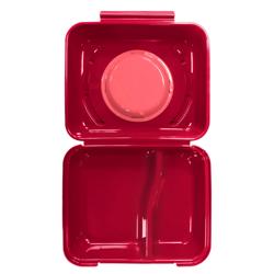 (20 buc) Cutie meniu reutilizabilă - 600 ml - 2 compartimente - utilizabilă la microunde - se poate spăla în mașina de spălat vase - cu capac integrat - himbeerrot/altrosa