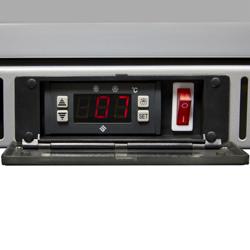 GASTRO-COOL | Réfrigérateur de bar - 600 mm - 128 Litres - avec 1 porte vitrée battante - Argent    