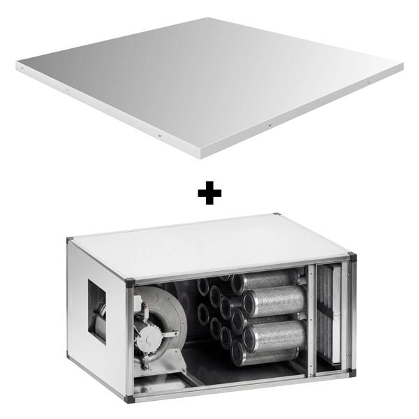 Geurfilterkast met motor - 4400m³/u - met voorfilter & koolstoffilter - incl. beschermpaneel