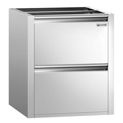 Mesa com gavetas PREMIUM 0,4 m - com 2 gavetas - Subestrutura para mesas de trabalho 700 de profundidade