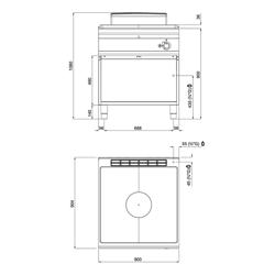 غاز موقد وفرن تجاري - 13 kW