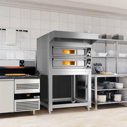 (2 kom) Električna peć za pizzu - 990x990 mm - 4 x Ø 33 cm - za Ø 33 cm pizzu - do 400 °C - Mehaničko